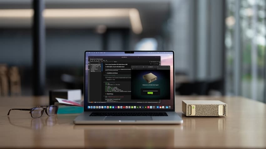 El DGX Spark ocupa menos espacio que la mayoría de laptops gaming.